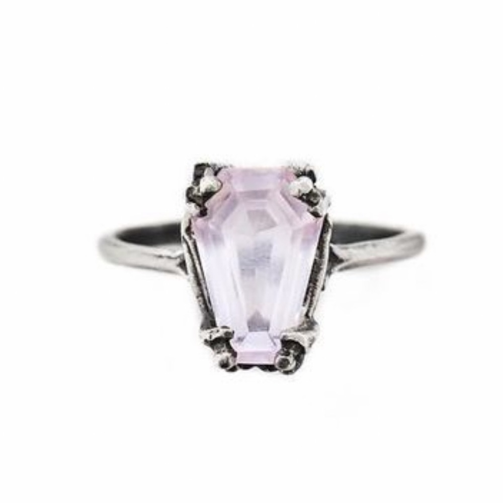 Bloodmilk Rare Ghost Rose Quartz Small Easeful Death Ring